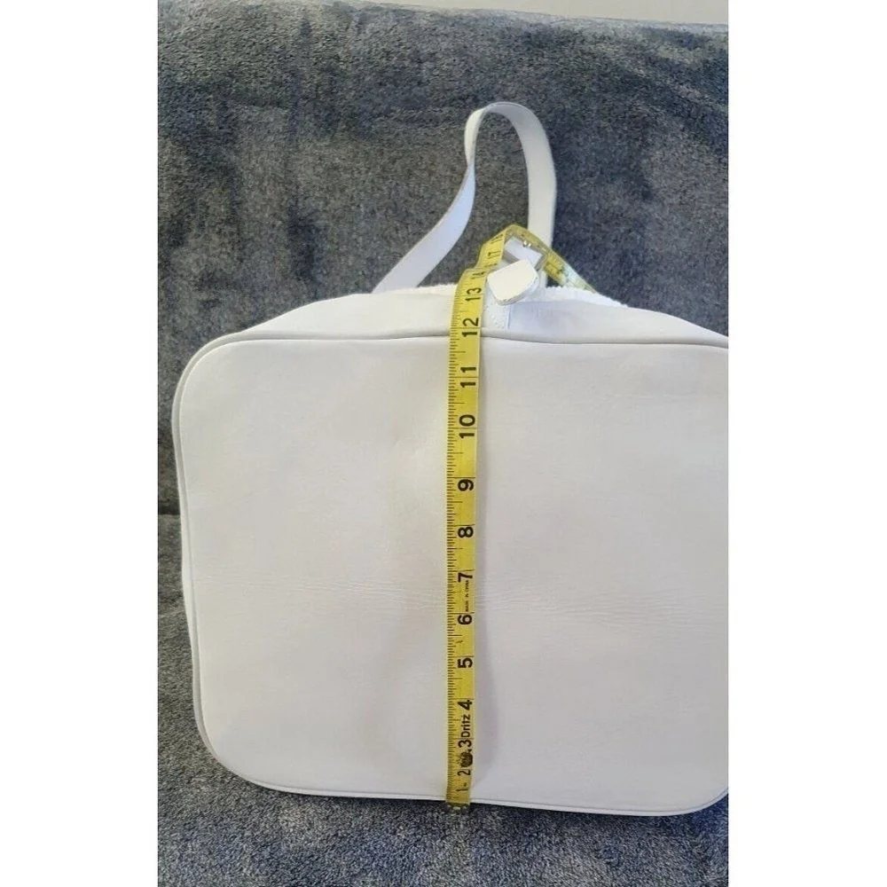 Ralph Lauren One Shoulder Backpack white leather and cotoCasual Unisex Pre-owned